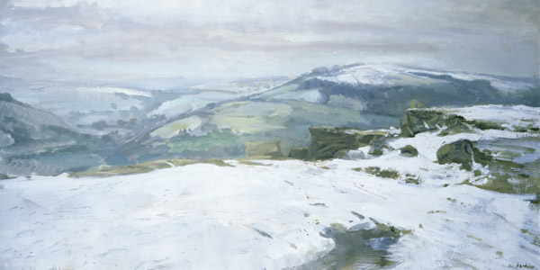 Moorland - Winter, c.2002 (oil on canvas)  von Charles E.  Hardaker