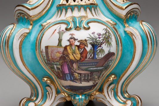 Detail of a Triangular Pot-pourri Vase von Charles Nicolas Dodin