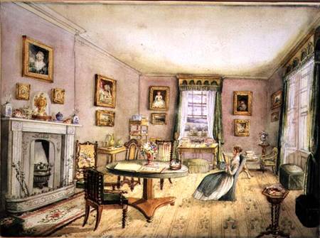 The Drawing Room, East Wood, Hay, f54 from an Album of Interiors von Charlotte Bosanquet