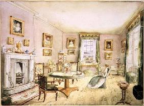 Drawing Room, East Wood, Hay, f.54 from an 'Album of Interiors' 1843  on