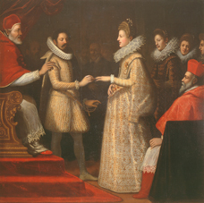 Die Hochzeit der Maria de'Medici. von Chimenti Jacopo Empoli