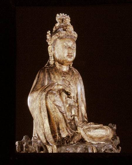 Figure of a bodhisattva, Yuan or Ming dynasty von Chinese School