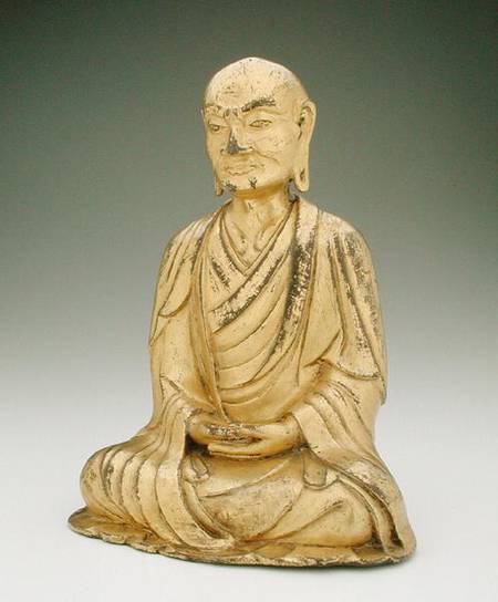 Figure of a seated luohan, Liao dynasty von Chinese School