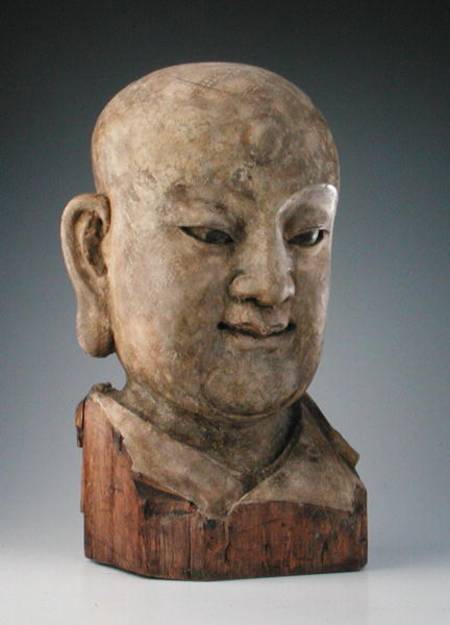 Head of a louhan, Yuan dynasty von Chinese School