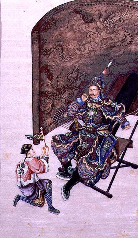 Seated Warrior with a Soldier von Chinese School