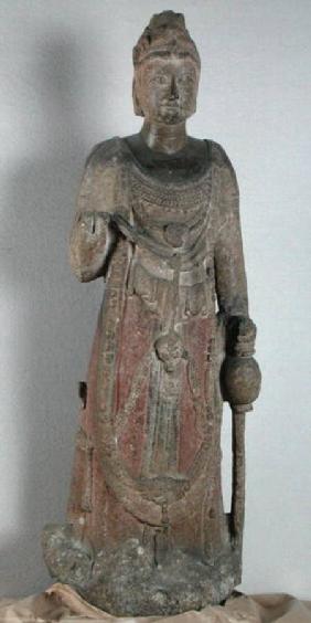 Bodhisattva Kuan-yin (Avalokitesvara) holding a vase, Sui Dynasty 581-618