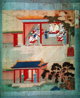 Civil Service Exam Under Emperor Jen Tsung (fl.1022) from a history of Chinese emperors