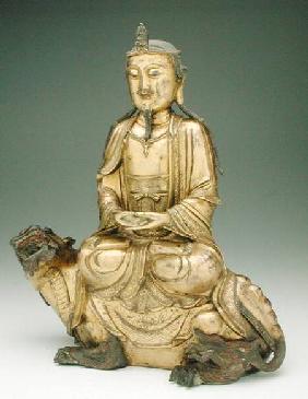 Figure of a Bodhisattva seated on a kylin, Yuan or early Ming dynasty Yuan or ea
