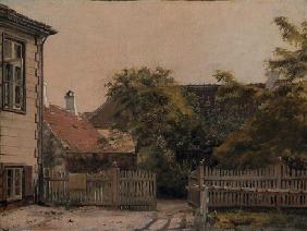 Blick in den Hof des Baeckers Koebke am Blegdammen 1841