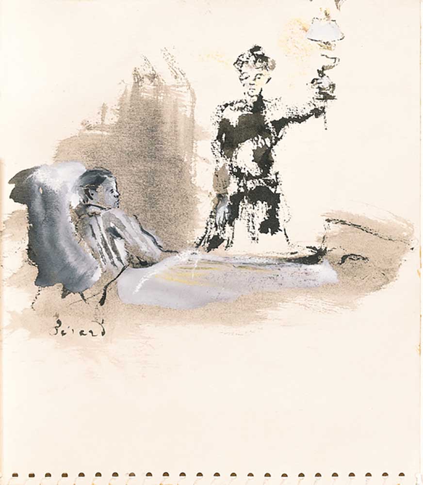 Illustration aus Tausend Bedauern von Elsa Triolet, 1947 von Christian Berard