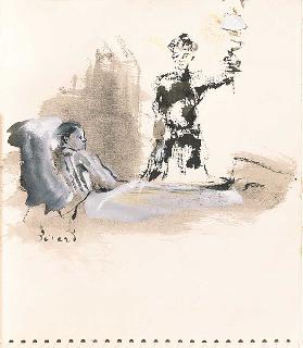 Illustration aus Tausend Bedauern von Elsa Triolet, 1947 1947