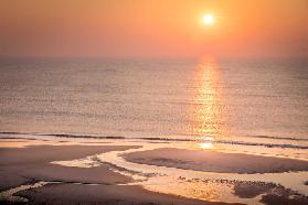 Blick von den Dünen zum Weststrand von Kampen 2019