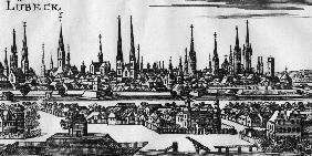 Ansicht der Stadt Lübeck