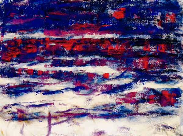 Ostseestrand bei Ahlbeck (Blau-rote Dämmerung) von Christian Rohlfs