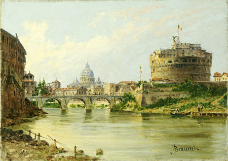 The Tiber With The Castel Sant''Angelo And St von 