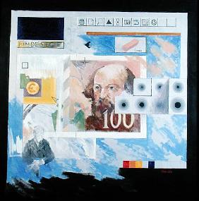 Fin de Siecle Cezanne and The Euro, 1999 (oil on canvas) 