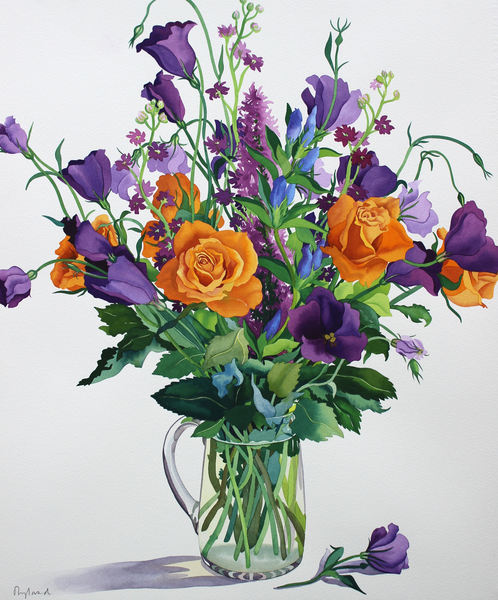 Orange and Purple Flowers von Christopher  Ryland