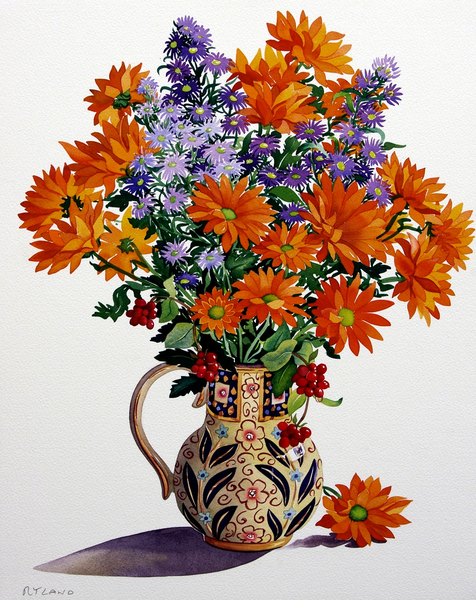 Orange Chrysanthemums von Christopher  Ryland
