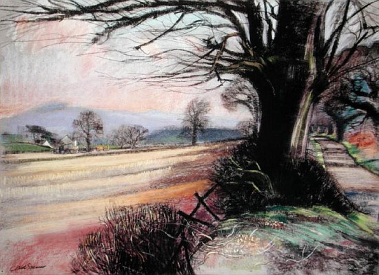 Wagon Lane (pastel on paper)  von Claire  Spencer