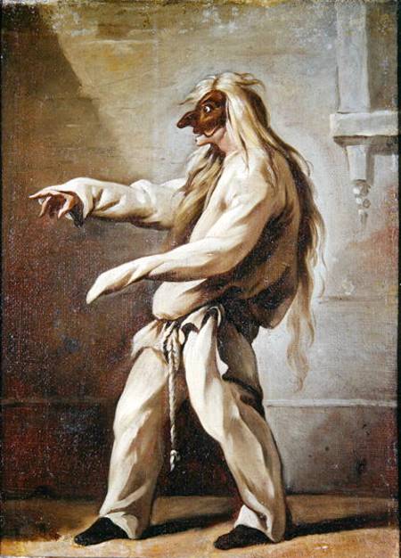 Character from the Commedia dell'Arte von Claude Gillot
