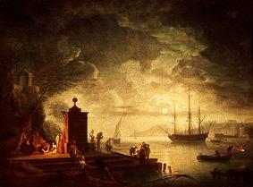 Mondnacht am Hafen von Claude Joseph Vernet