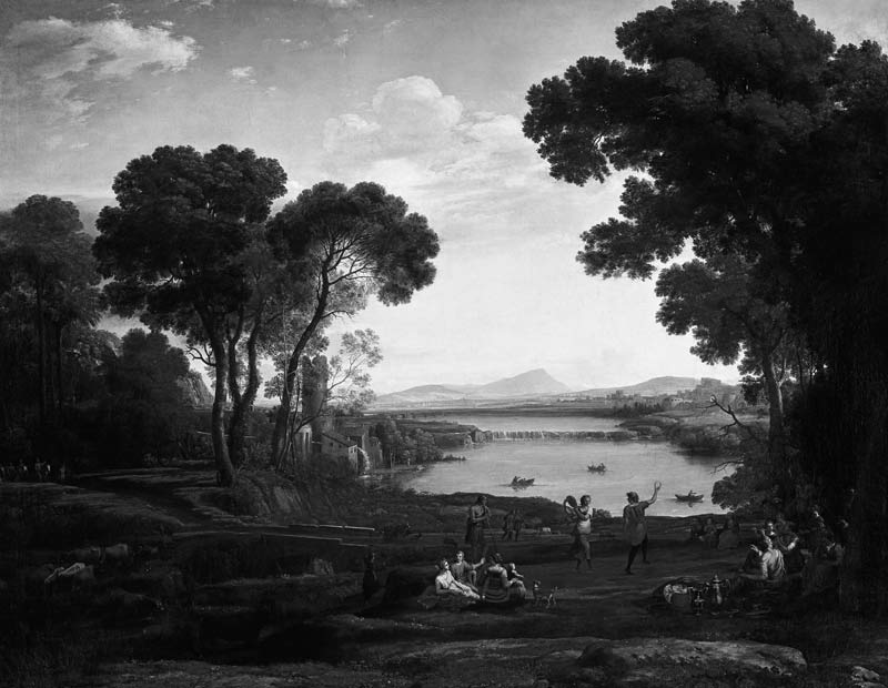 Landscape with water mill von Claude Lorrain