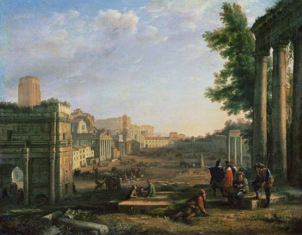 View of the Campo Vaccino, Rome von Claude Lorrain