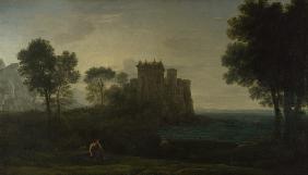 Landschaft mit Psyche vor dem Palast des Amor (Das Zauberschloss) 1664
