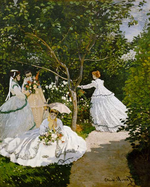 Damen im Garten in Ville d'Avray. von Claude Monet