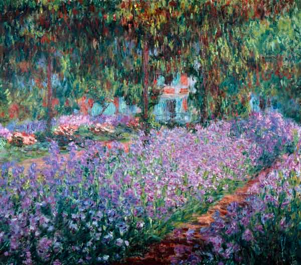 Blühende Iris in Monets Garten von Claude Monet
