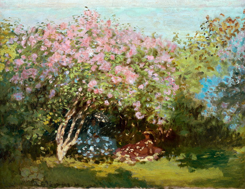 Blühender Flieder in der Sonne von Claude Monet