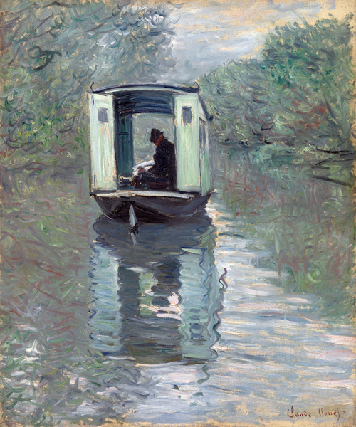 Das Atelierboot (Le bateauatelier) von Claude Monet