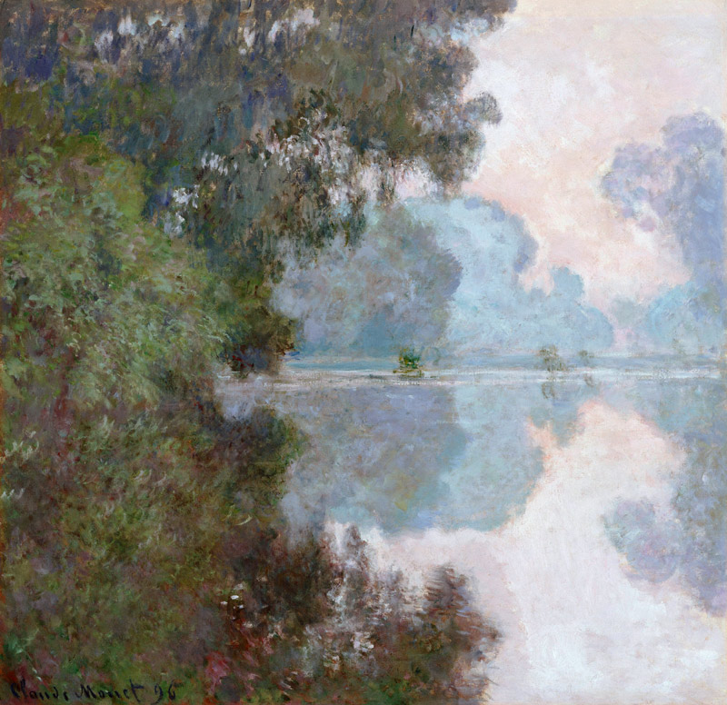 Morgen an der Seine, nahe Giverny von Claude Monet