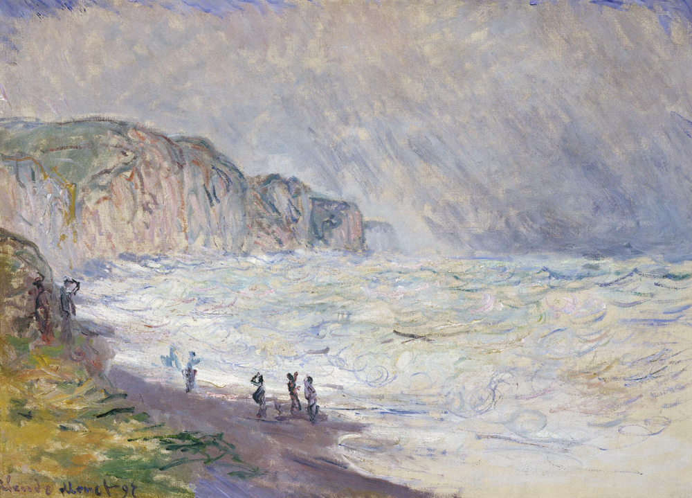 Stürmische See in Pourville von Claude Monet