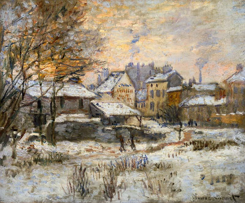 Snow Effect with Setting Sun von Claude Monet