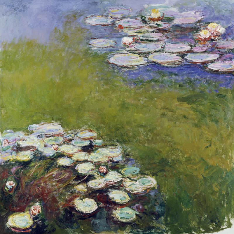 Waterlilies, Harmony in Blue von Claude Monet