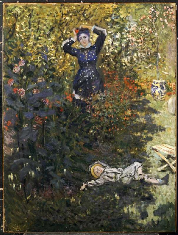 Camille und Jean Monet im Garten von Claude Monet