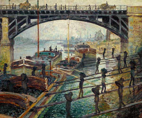 Les Dechargeurs de charbon (Die Kohlentraeger) von Claude Monet