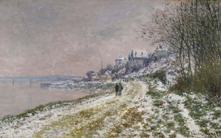 Der Weg zu Epinay, Schnee-Effekt von Claude Monet