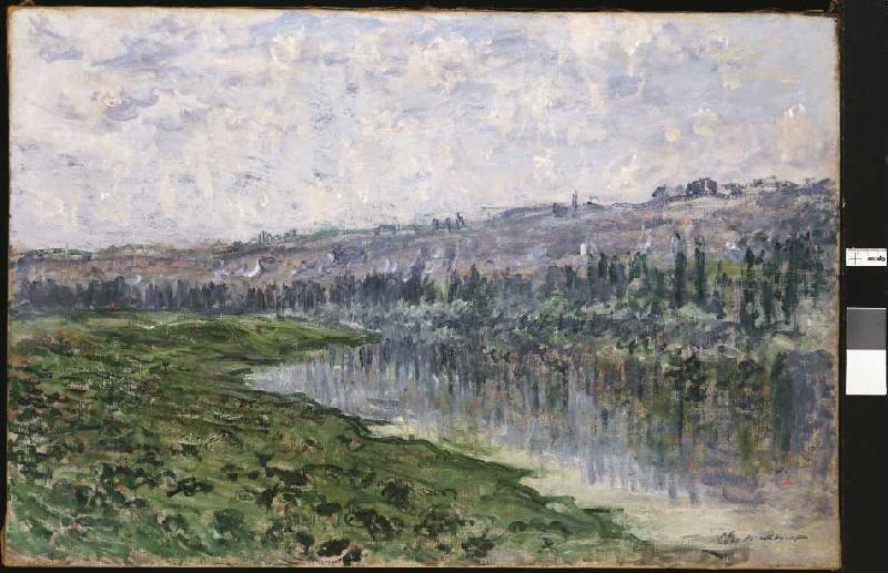 Die Seine mit den Hügeln von Chantemsle von Claude Monet