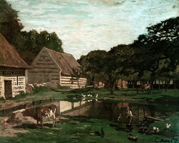 A Farmyard in Normandy von Claude Monet
