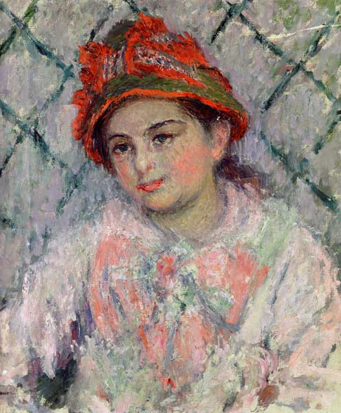 Portrait of Blanche Hoschede (1864-1947) as a Young Girl von Claude Monet