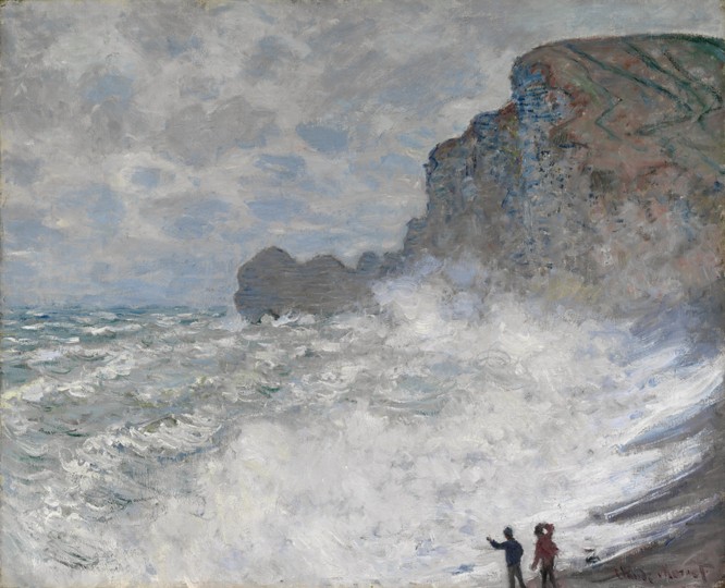 Rauhes Wetter in Étretat von Claude Monet