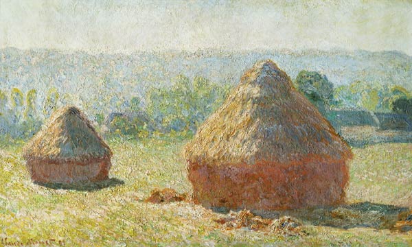 Stroh-Schober am Ende des Sommers. von Claude Monet