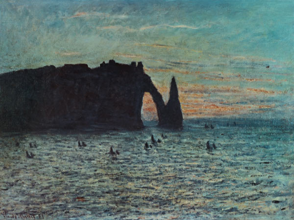 The Hollow Needle at Etretat von Claude Monet