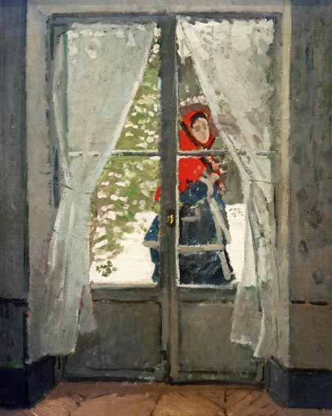 The Red Cape (Madame Monet) von Claude Monet