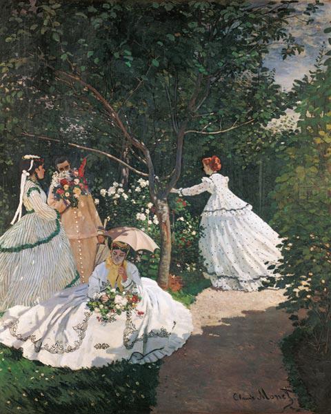 Frauen im Garten 1867
