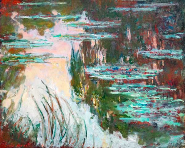 Seerosen. Untergehende Sonne von Claude Monet