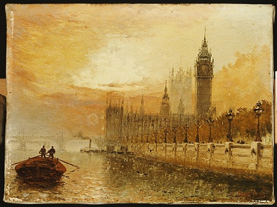View of Westminster from the Thames von Claude T. Stanfield Moore