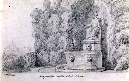 View of a Fountain in the Garden of the Villa Medici, Rome von Claude Thienon
